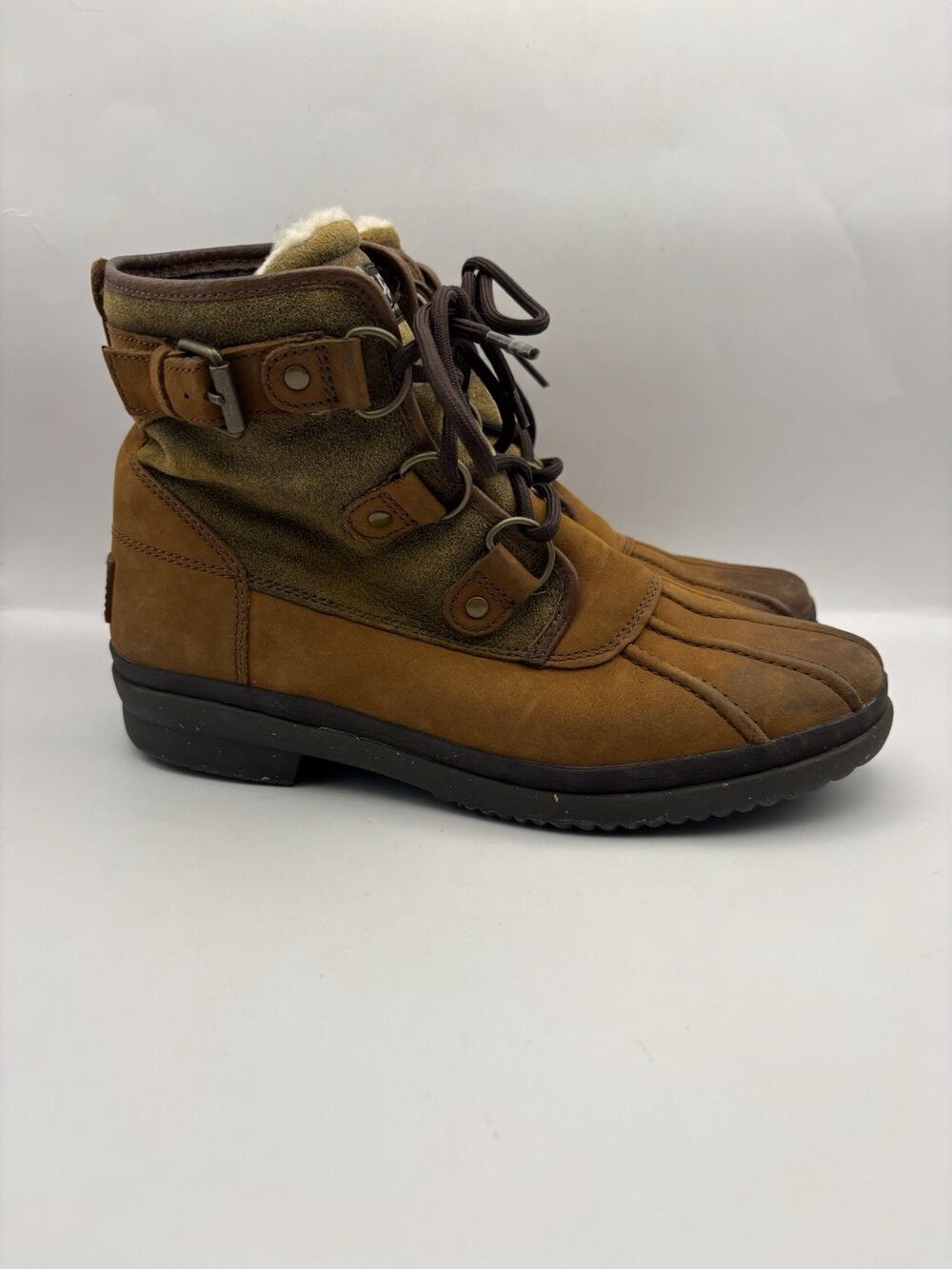 Ugg Cecile Waterproof Duck Brown Boots Women Size 8